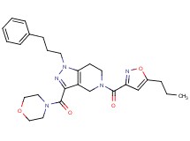 3-(4-morpholinylcarbonyl)-1-(3-phenylpropyl)-5-[(5-propyl-3-isoxazolyl)carbonyl]-4,5,6,7-tetrahydro-1H-pyrazolo[4,3-c]pyridine