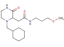 2-[1-(cyclohexylmethyl)-3-oxo-2-piperazinyl]-N-(3-methoxypropyl)acetamide