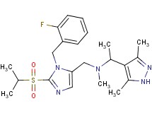1-(3,5-dimethyl-1H-pyrazol-4-yl)-N-{[1-(2-fluorobenzyl)-2-(isopropylsulfonyl)-1H-imidazol-5-yl]methyl}-N-methylethanamine