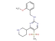 N-(2-methoxybenzyl)-5-(methylsulfonyl)-4-(3-piperidinyl)-2-pyrimidinamine hydrochloride