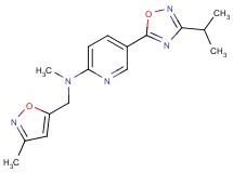 5-(3-isopropyl-1,2,4-oxadiazol-5-yl)-N-methyl-N-[(3-methyl-5-isoxazolyl)methyl]-2-pyridinamine