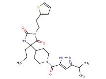 5-{1-[(3-isopropyl-1H-pyrazol-5-yl)carbonyl]-4-piperidinyl}-5-propyl-3-[2-(2-thienyl)ethyl]-2,4-imidazolidinedione