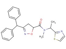 3-(diphenylmethyl)-N-methyl-N-[1-(1,3-thiazol-2-yl)ethyl]-4,5-dihydro-5-isoxazolecarboxamide
