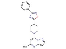 5-methyl-7-[4-(3-phenyl-1,2,4-oxadiazol-5-yl)-1-piperidinyl]pyrazolo[1,5-a]pyrimidine