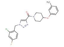 1-{[1-(2-chloro-4-fluorobenzyl)-1H-1,2,3-triazol-4-yl]carbonyl}-4-(3-methylphenoxy)piperidine
