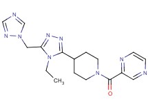 2-({4-[4-ethyl-5-(1H-1,2,4-triazol-1-ylmethyl)-4H-1,2,4-triazol-3-yl]piperidin-1-yl}carbonyl)pyrazine