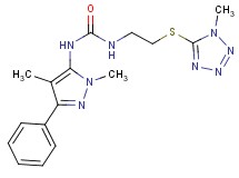 N-(1,4-dimethyl-3-phenyl-1H-pyrazol-5-yl)-N'-{2-[(1-methyl-1H-tetrazol-5-yl)thio]ethyl}urea