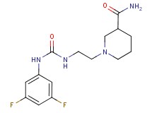 1-[2-({[(3,5-difluorophenyl)amino]carbonyl}amino)ethyl]piperidine-3-carboxamide