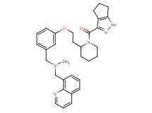 N-methyl-1-(8-quinolinyl)-N-(3-{2-[1-(1,4,5,6-tetrahydrocyclopenta[c]pyrazol-3-ylcarbonyl)-2-piperidinyl]ethoxy}benzyl)methanamine