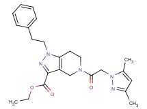 ethyl 5-[(3,5-dimethyl-1H-pyrazol-1-yl)acetyl]-1-(2-phenylethyl)-4,5,6,7-tetrahydro-1H-pyrazolo[4,3-c]pyridine-3-carboxylate