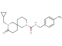 8-(cyclopropylmethyl)-N-(4-methylbenzyl)-9-oxo-2,8-diazaspiro[5.5]undecane-2-carboxamide