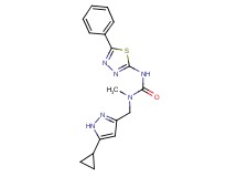 N-[(5-cyclopropyl-1H-pyrazol-3-yl)methyl]-N-methyl-N'-(5-phenyl-1,3,4-thiadiazol-2-yl)urea