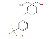 {3-ethyl-1-[4-fluoro-3-(trifluoromethyl)benzyl]piperidin-3-yl}methanol