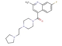 7-fluoro-2-methyl-4-({4-[2-(1-pyrrolidinyl)ethyl]-1-piperazinyl}carbonyl)quinoline
