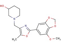 1-{[2-(7-methoxy-1,3-benzodioxol-5-yl)-5-methyl-1,3-oxazol-4-yl]methyl}piperidin-3-ol