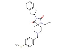 3-(2,3-dihydro-1H-inden-2-yl)-1-ethyl-8-[4-(methylthio)benzyl]-1,3,8-triazaspiro[4.5]decane-2,4-dione