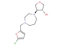 (3R*,4S*)-4-{4-[(5-chloro-2-furyl)methyl]-1,4-diazepan-1-yl}tetrahydrofuran-3-ol