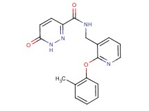 N-{[2-(2-methylphenoxy)-3-pyridinyl]methyl}-6-oxo-1,6-dihydro-3-pyridazinecarboxamide