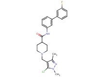 1-[(5-chloro-1,3-dimethyl-1H-pyrazol-4-yl)methyl]-N-(3'-fluoro-3-biphenylyl)-4-piperidinecarboxamide