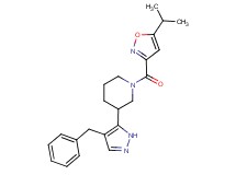 3-(4-benzyl-1H-pyrazol-5-yl)-1-[(5-isopropylisoxazol-3-yl)carbonyl]piperidine