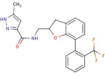 5-methyl-N-({7-[2-(trifluoromethyl)phenyl]-2,3-dihydro-1-benzofuran-2-yl}methyl)-1H-pyrazole-3-carboxamide