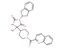 3-(2,3-dihydro-1H-inden-2-yl)-5-methyl-5-[1-(2-quinolinylcarbonyl)-4-piperidinyl]-2,4-imidazolidinedione