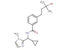 N-[cyclopropyl(1-methyl-1H-imidazol-2-yl)methyl]-3-(3-hydroxy-3-methylbutyl)benzamide