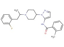N-(1-{1-[2-(2-fluorophenyl)-1-methylethyl]-4-piperidinyl}-1H-pyrazol-5-yl)-2-methylbenzamide
