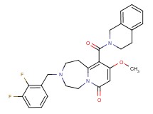 3-(2,3-difluorobenzyl)-10-(3,4-dihydro-2(1H)-isoquinolinylcarbonyl)-9-methoxy-2,3,4,5-tetrahydropyrido[1,2-d][1,4]diazepin-7(1H)-one