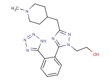 2-{3-[(1-methylpiperidin-4-yl)methyl]-5-[2-(1H-tetrazol-5-yl)phenyl]-1H-1,2,4-triazol-1-yl}ethanol