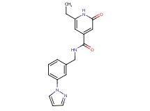 6-ethyl-2-oxo-N-[3-(1H-pyrazol-1-yl)benzyl]-1,2-dihydropyridine-4-carboxamide