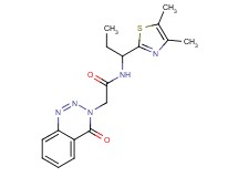 N-[1-(4,5-dimethyl-1,3-thiazol-2-yl)propyl]-2-(4-oxo-1,2,3-benzotriazin-3(4H)-yl)acetamide