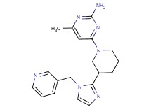 4-methyl-6-{3-[1-(3-pyridinylmethyl)-1H-imidazol-2-yl]-1-piperidinyl}-2-pyrimidinamine