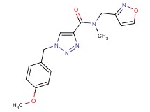 N-(3-isoxazolylmethyl)-1-(4-methoxybenzyl)-N-methyl-1H-1,2,3-triazole-4-carboxamide
