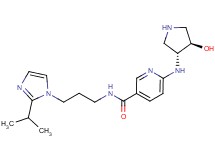 6-{[(3R*,4R*)-4-hydroxypyrrolidin-3-yl]amino}-N-[3-(2-isopropyl-1H-imidazol-1-yl)propyl]nicotinamide
