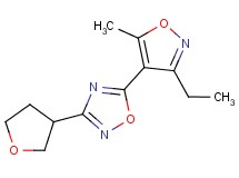 5-(3-ethyl-5-methylisoxazol-4-yl)-3-(tetrahydrofuran-3-yl)-1,2,4-oxadiazole