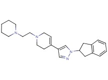 4-[1-(2,3-dihydro-1H-inden-2-yl)-1H-pyrazol-4-yl]-1-(2-piperidin-1-ylethyl)-1,2,3,6-tetrahydropyridine
