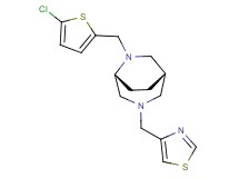 (1S*,5R*)-6-[(5-chloro-2-thienyl)methyl]-3-(1,3-thiazol-4-ylmethyl)-3,6-diazabicyclo[3.2.2]nonane
