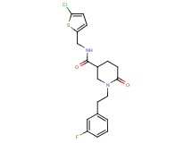 N-[(5-chloro-2-thienyl)methyl]-1-[2-(3-fluorophenyl)ethyl]-6-oxo-3-piperidinecarboxamide