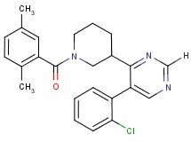 5-(2-chlorophenyl)-4-[1-(2,5-dimethylbenzoyl)-3-piperidinyl]pyrimidine