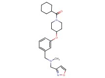 (3-{[1-(cyclohexylcarbonyl)-4-piperidinyl]oxy}benzyl)(3-isoxazolylmethyl)methylamine