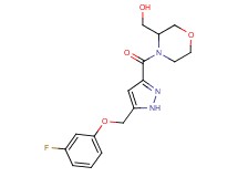 [4-({5-[(3-fluorophenoxy)methyl]-1H-pyrazol-3-yl}carbonyl)morpholin-3-yl]methanol