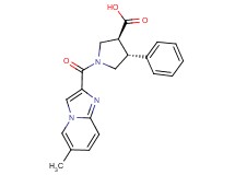 (3S*,4R*)-1-[(6-methylimidazo[1,2-a]pyridin-2-yl)carbonyl]-4-phenylpyrrolidine-3-carboxylic acid