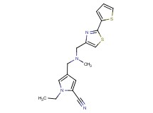 1-ethyl-4-[(methyl{[2-(2-thienyl)-1,3-thiazol-4-yl]methyl}amino)methyl]-1H-pyrrole-2-carbonitrile