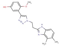 3-{1-[2-(4,5-dimethyl-1H-benzimidazol-2-yl)ethyl]-1H-1,2,3-triazol-4-yl}-4-methoxyphenol