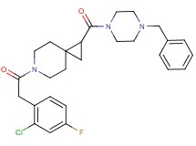 1-[(4-benzyl-1-piperazinyl)carbonyl]-6-[(2-chloro-4-fluorophenyl)acetyl]-6-azaspiro[2.5]octane