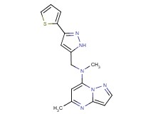 N,5-dimethyl-N-{[3-(2-thienyl)-1H-pyrazol-5-yl]methyl}pyrazolo[1,5-a]pyrimidin-7-amine