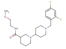 1'-(2,4-difluorobenzyl)-N-(2-methoxyethyl)-1,4'-bipiperidine-3-carboxamide