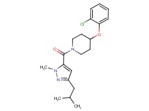 4-(2-chlorophenoxy)-1-[(3-isobutyl-1-methyl-1H-pyrazol-5-yl)carbonyl]piperidine