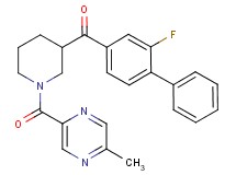 (2-fluoro-4-biphenylyl){1-[(5-methyl-2-pyrazinyl)carbonyl]-3-piperidinyl}methanone